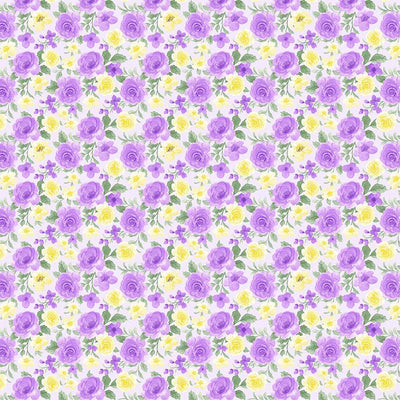 Timeless Treasures Cottage Charm Packed Antique Rose Quilting Cotton Fabric- Lilac