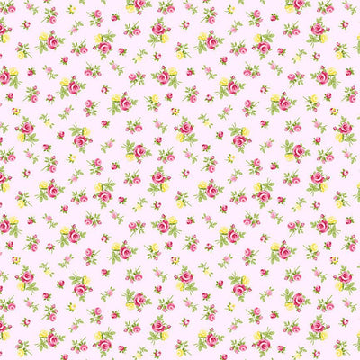 Timeless Treasures Cottage Charm Tossed Tiny Rose Quilting Cotton Fabric- Pink