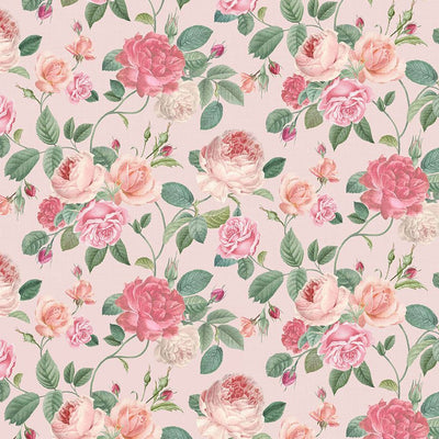 Timeless Treasures Jardin Rose Jardin Bouquets Quilting Cotton Fabric- Pink
