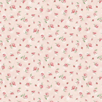 Timeless Treasures Jardin Tossed Mini Roses Quilting Cotton Fabric- Pink