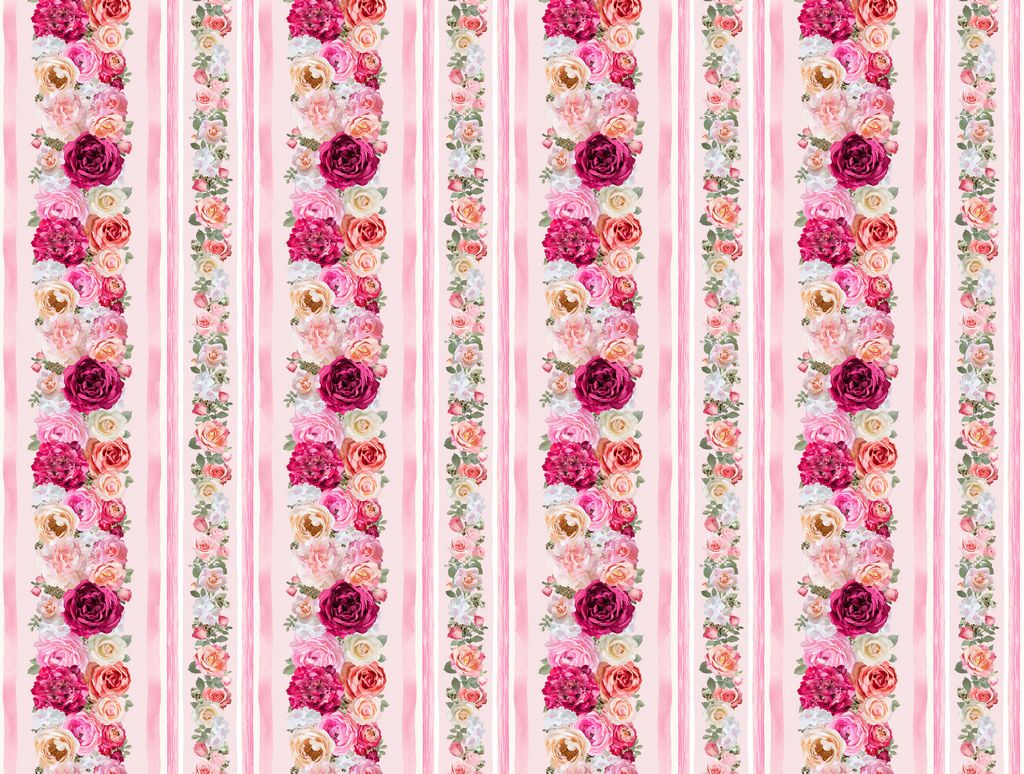 Timeless Treasures BelleRose 11" Stripe Quilting Cotton Fabric- Pink