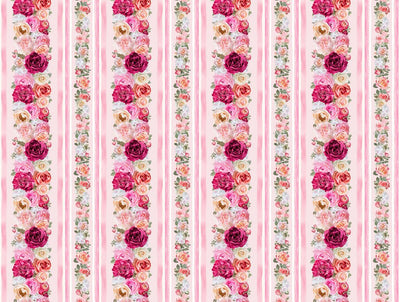 Timeless Treasures BelleRose 11" Stripe Quilting Cotton Fabric- Pink