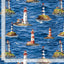 Timeless Treasures Beacon of Light Lighthouse Scenic Quilting Cotton Fabric- Sea