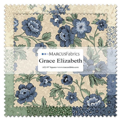 Marcus Fabrics Grace Elizabeth Layer Cakes (42) 10"x10" Squares Quilting Cotton Fabric