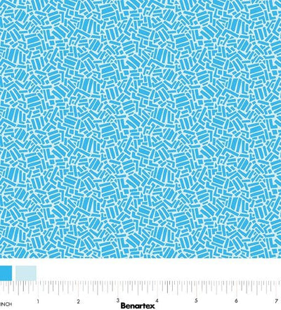 Benartex Cheeto's World Dashes Quilting Cotton Fabric- Sky