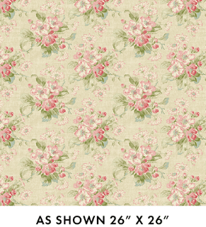 Benartex Beloved Apple Blossom Quilting Cotton Fabric- Natural