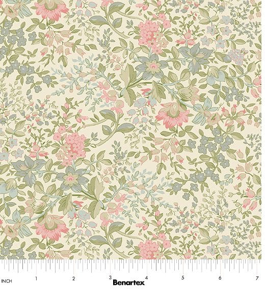 Benartex Beloved Penelope Quilting Cotton Fabric- Natural