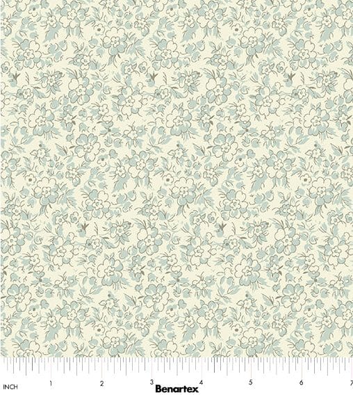Benartex Beloved Beloved Calico Quilting Cotton Fabric- Willow/Natural