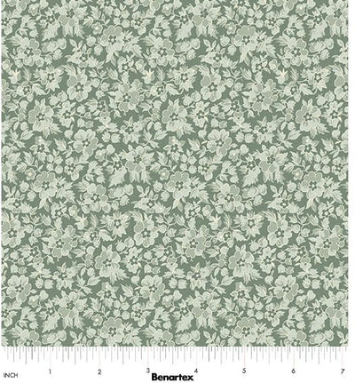 Benartex Beloved Mood Calico Quilting Cotton Fabric- Dark Willow