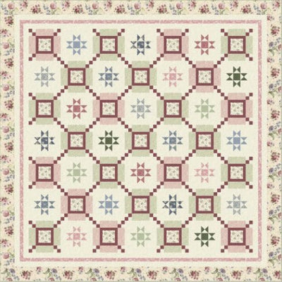 Downloadable Wild Flowers Chain Star 79"x79" Quilt Pattern