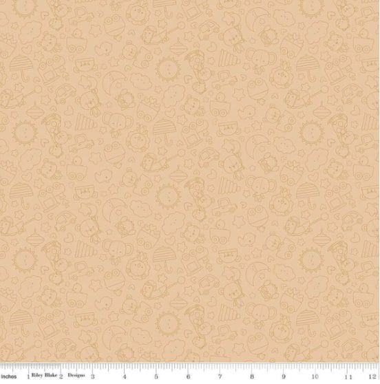 Riley Blake Special Delivery Tonal Quilting Cotton Flannel- Brown