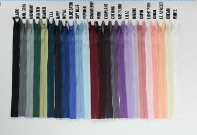 YKK 9" Invisible Zippers - Pick Your Color