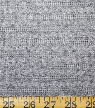 Gray Cashmere Cable Knit Fabric