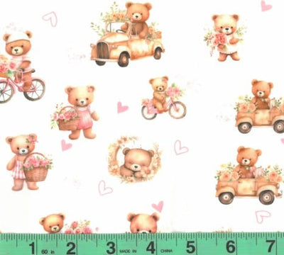 Pink Teddy Jane DTY Brushed Knit Fabric