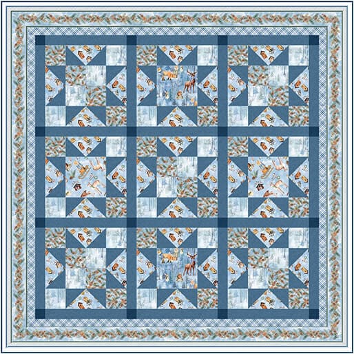 Downloadable Woodland Wonderland 69"x69" Quilt Pattern