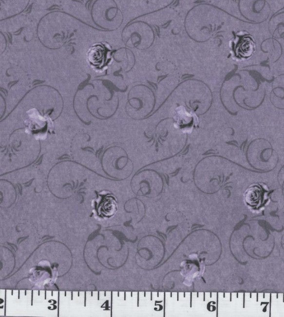Adabelle Dark Lavender Virtue Poly Cotton Fabric - 2 yds