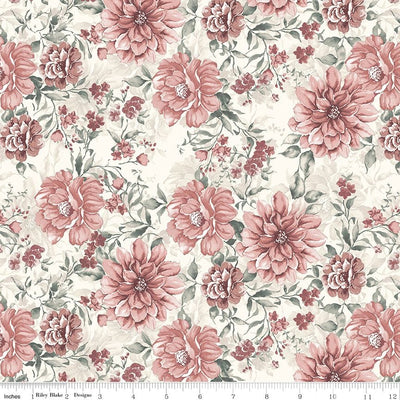 Riley Blake A Walk on the Prairie Main Floral Quilting Cotton Fabric- Cream