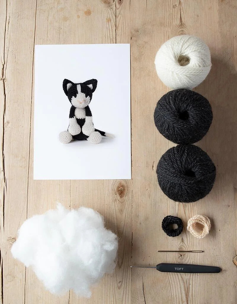 Toft Paddy the Black & White Cat Crochet Kit- Level 2 Beginner