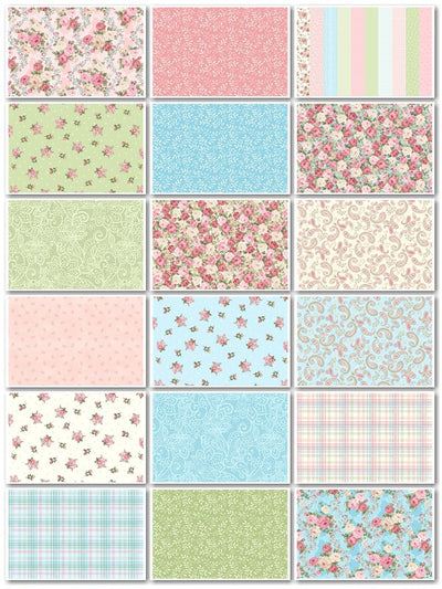 Henry Glass My Victorian Garden Packed Allover Leaf Quilting Cotton Fabric- Green