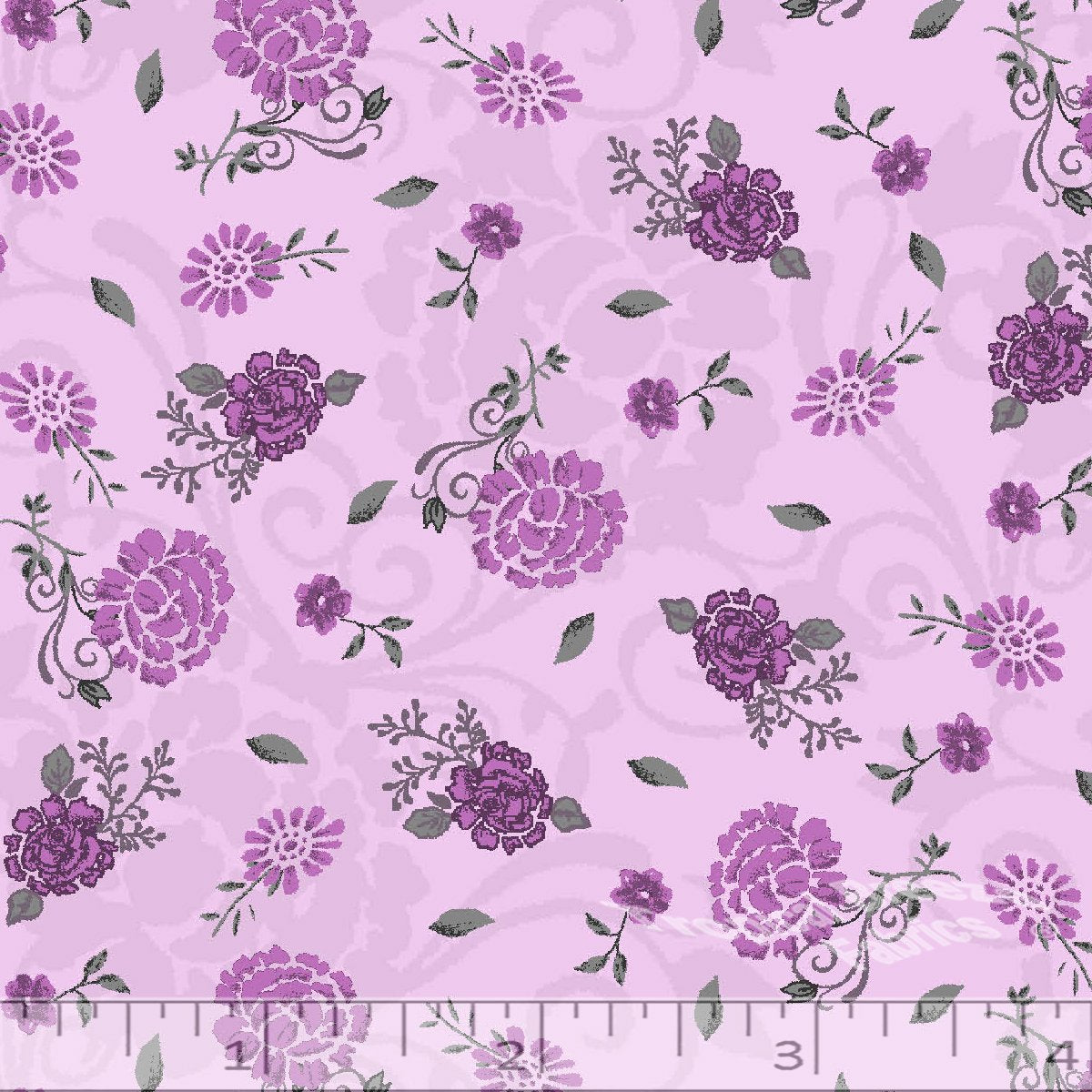Pink Roses Poly Cotton Fabric - 1 yd 3"