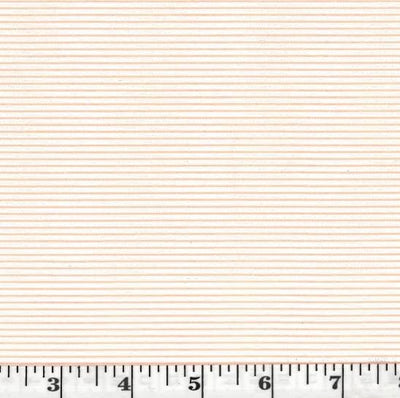 Peach  and  White Pin Stripe Poly Cotton Fabric