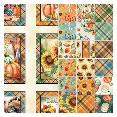 Benartex Give Thanks Thankful Words Quilting Cotton Fabric- Sage