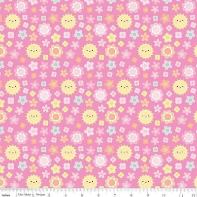 Riley Blake Bundle Of Joy Blossoms Quilting Cotton Fabric- Pink