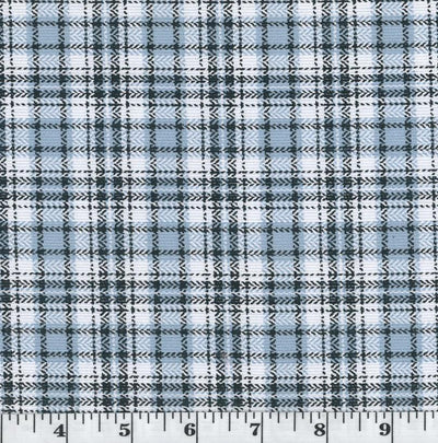 Slate Blue Chevron Dobby Pique Poly Cotton Fabric