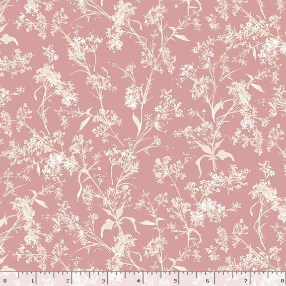 Marcus Fabrics Wild Flowers Branches Quilting Cotton Fabric- Pink