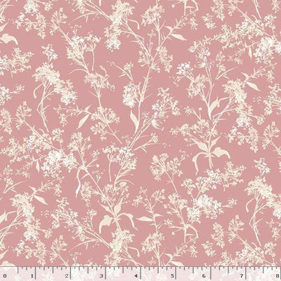 Marcus Fabrics Wild Flowers Branches Quilting Cotton Fabric- Pink