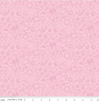 Riley Blake Bundle of Joy Tonal Quilting Cotton Flannel- Pink