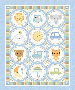 Blue Special Delivery Panel (29 3/4" x 35 1/2") Double Lush Velvet - No Fray Edge