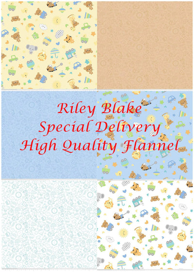 Riley Blake Special Delivery Tonal Quilting Cotton Flannel- White
