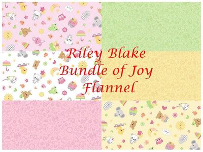 Riley Blake Bundle of Joy Toss Quilting Cotton Flannel- White