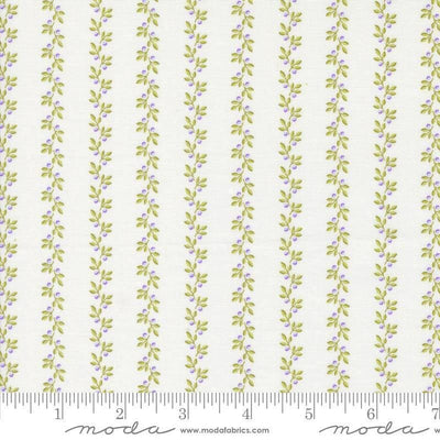 Moda Georgia Tiny Floral Stripe Quilting Cotton Fabric- Off White