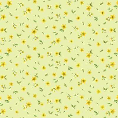Timeless Treasures Lemon Bouquet Floral Quilting Cotton Fabric- Leaf