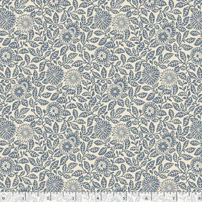 Marcus Fabrics Wild Flowers Flower Field Quilting Cotton Fabric- Blue
