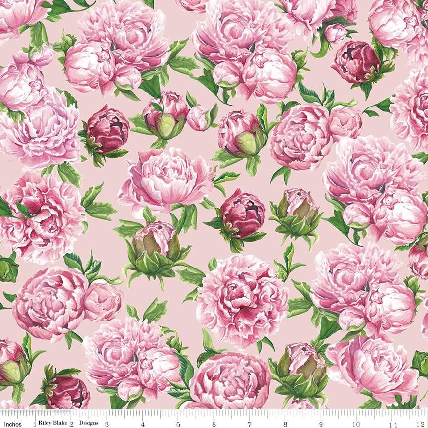 Riley Blake Pink Peonies Quilting Cotton Fabric- Pink
