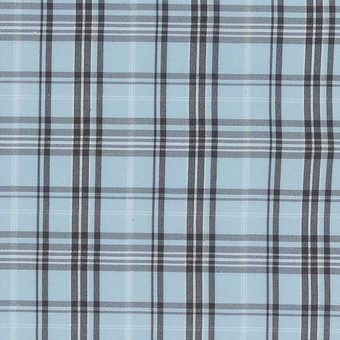 Aqua Polyester/Rayon Quick Dry Plaid
