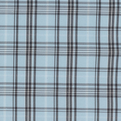 Aqua Polyester/Rayon Quick Dry Plaid