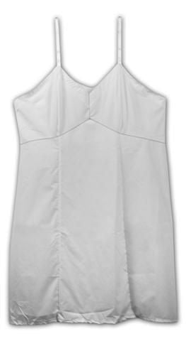 Ladies White Full Adjustable Poly Cotton Slip w/Shadow Panel - Choose Your Size